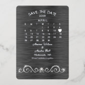 2026年4月の結婚式のお知らせ 箔招待状 (正面)