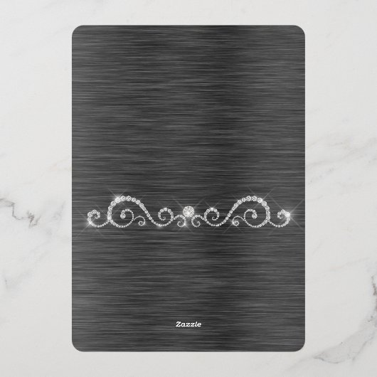 2026年4月の結婚式のお知らせ 箔招待状 (裏面)