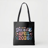 2026年4月出産予定 新生児 ママ 妊娠 トートバッグ (正面)