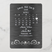 2026年4月 結婚式のご案内 箔招待状 (正面)