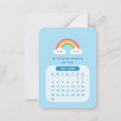 2026年5月かわいいかわいいのカレンやる気を起こさせるダー ノートカード (正面)