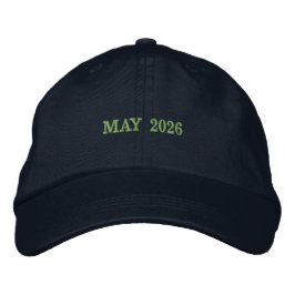 2026年5月の思い出をネイビーカラーで 刺繍入りキャップ