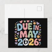 2026年5月出産予定 新生児 妊婦 ママ 案内ポストカード (正面/裏面)
