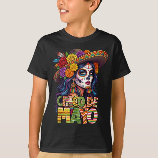 2026年5月5日 メキシコの祭り 5月5日 女の子 Tシャツ (正面)
