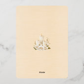 2026年6月の結婚式の日程を確保しよう 箔招待状 (裏面)