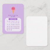 2026年6月 かわいい月間モチベカレンダー ノートカード (正面/裏面)