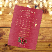 2026年7月の日付を保結婚存 箔招待状