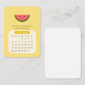 2026年7月月毎かわいいカレンやる気を起こさせるダー ノートカード (正面/裏面)