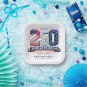 2026年7月4日愛国家族祝祭 ペーパープレート (パーティー)