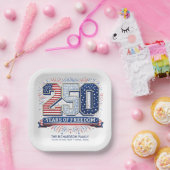 2026年7月4日愛国家族祝祭 ペーパープレート (パーティー)