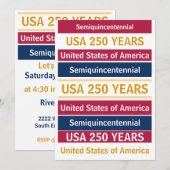 2026年7月4日 アメリカ独立250周年記念 招待状 (正面/裏面)