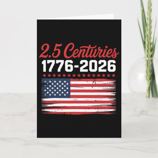 2026年7月4日 2.5世紀 250年 アメリカ国旗 カード (正面)