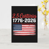 2026年7月4日 2.5世紀 250年 アメリカ国旗 カード (黄色い花)
