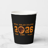 2026年8月12日の皆既日食 紙コップ (正面)
