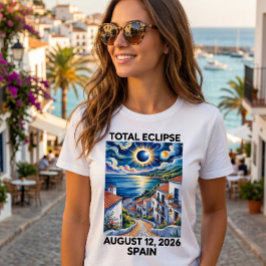 2026年8月12日スペイン皆既日食Tシャツ Tシャツ
