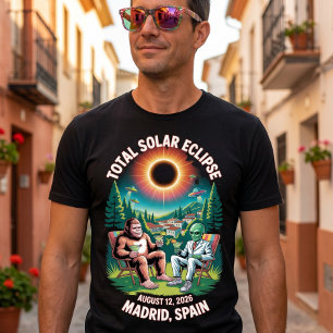 2026年8月12日マドリードスペイン皆既日食 Tシャツ