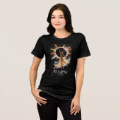 2026年8月12日皆既日食マッチングデザイン トライブレンドTシャツ (正面全面)