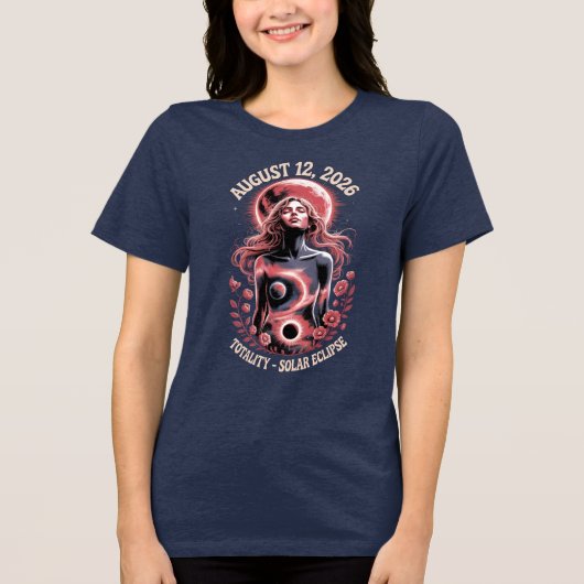 2026年8月12日皆既日食 トライブレンドTシャツ (正面)