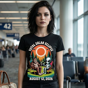 2026年8月12日皆既日食 ビッグフット エイリアン トライブレンドTシャツ