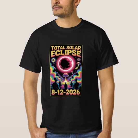2026年8月12日皆既日食Tシャツ Tシャツ (正面)