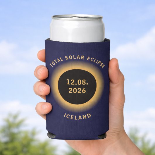 2026年8月12日 アイスランドの皆既日食 スリム缶クーラー