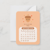 2026年9月かわいいカレンやる気を起こさせるダー ノートカード (正面)