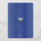 2026年9月の日付を保結婚存 箔招待状 (裏面)