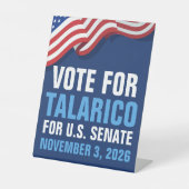 2026年 アメリカ上院議員にタラリコを 台座サイン (正面)