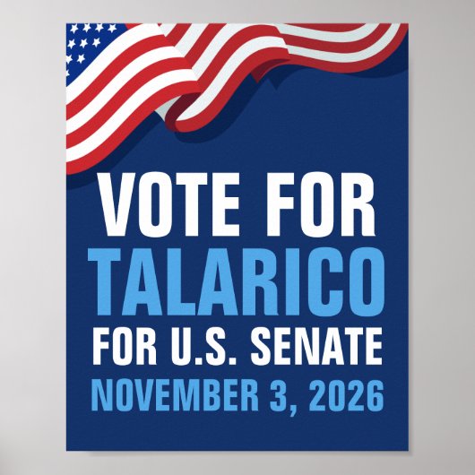 2026年 アメリカ上院議員選挙 タラリコ ポスター (正面)