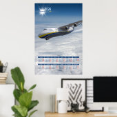 2026年 アントノフAn-225 ミャー 壁掛けカレンダーポスター ポスター (ホームオフィス)