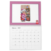 2026年 カジノへ行くおばあちゃんたち カレンダー (2月 2027)