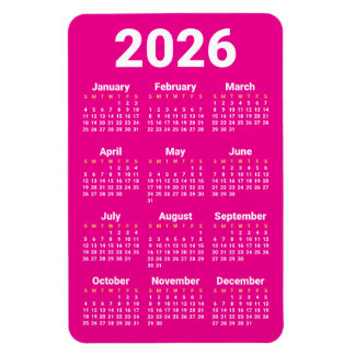 2026年 カレンダー マグネット | カラーオーダー