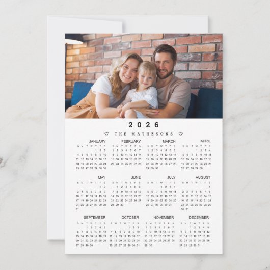 2026年 カレンダー 写真付き シーズンカード (正面)