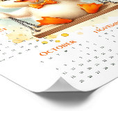 2026年 カレンダー 愛らしいヒナのブランコ ポスター (角)