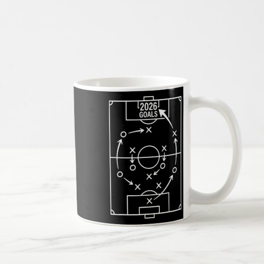 2026年 ゴール サッカー 戦略 コーヒーマグカップ (右)