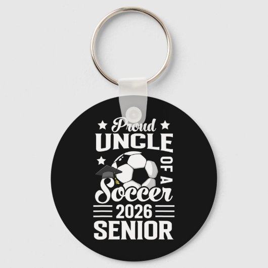 2026年 サッカー部 卒業 叔父 叔父さん おめでとう キーホルダー (正面)