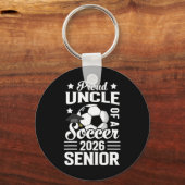2026年 サッカー部 卒業 叔父 叔父さん おめでとう キーホルダー (正面)