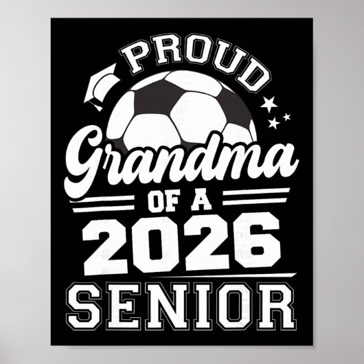 2026年 サッカー部 高校卒業 おばあちゃん 卒業祝い ポスター (正面)