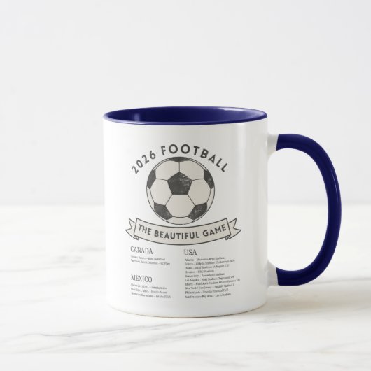 2026年 サッカー カナダ メキシコ アメリカ 開催都市 マグカップ (右)