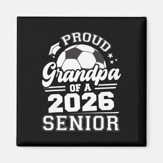 2026年 サッカー シニアリーグ 卒業 おじいちゃん マグネット (正面)