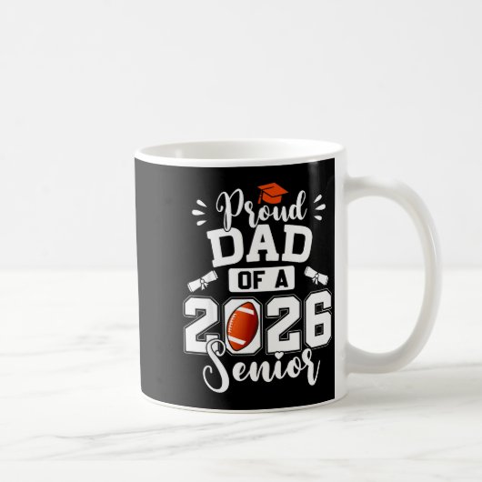 2026年 シニアフットボール 自慢の父 コーヒーマグカップ (右)