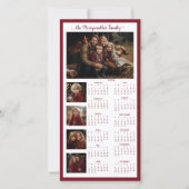 2026年 シンプル モダン ホリデー フォト カレンダー シーズンカード (正面)