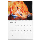 2026年 ジンジャータビー 猫好き 愛猫家 マーマレードキャット カレンダー (2月 2027)