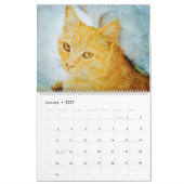 2026年 ジンジャータビー 猫好き 愛猫家 マーマレードキャット カレンダー (1月 2027)