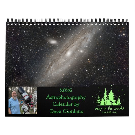 2026年 デイブ・ジョルダーノによる天体写真カレンダー カレンダー (カバー)