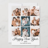 2026年　ハッピーニューイヤー　モダンファミリー　フォトコラージュ シーズンカード (正面)