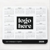 2026年 ビジネス ロゴ入り 年間カレンダー マウスパッド (正面)
