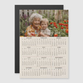 2026年 マグネット 写真カレンダー 1年 5x7 カード (正面/裏面)