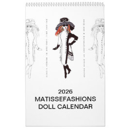 2026年 マティスファッション イラストカレンダー カレンダー