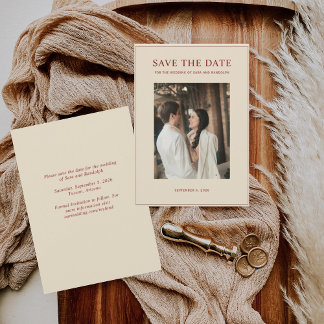 2026年 ミニマル フォト セーブザデート